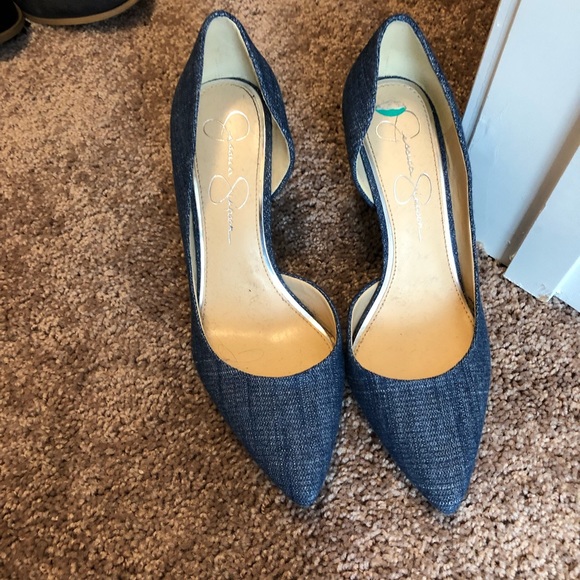 jessica simpson denim heels